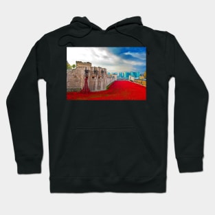 Tower of London Red Poppies Hoodie